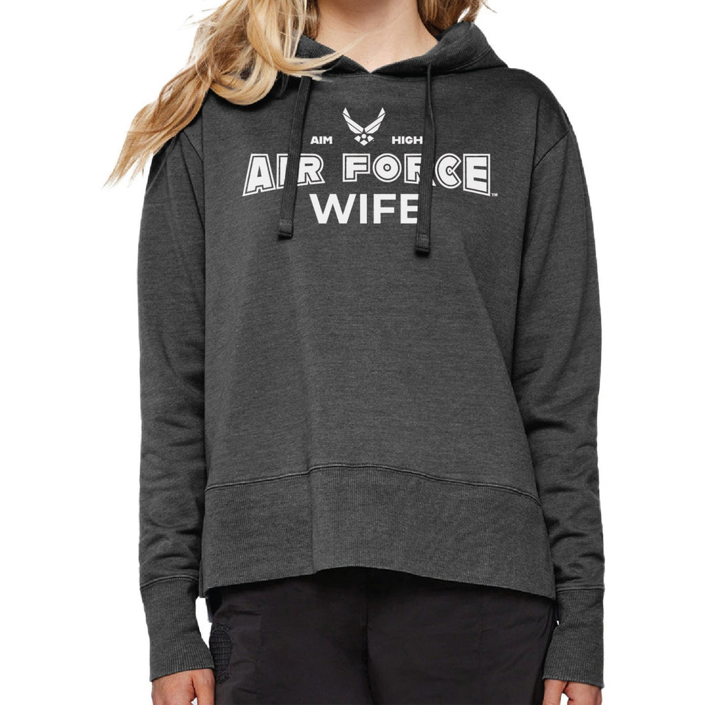 Air Force Wife Ladies Hood (Washed Black)