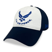 Load image into Gallery viewer, United States Air Force Under Armour Zone Adjustable Hat (White)