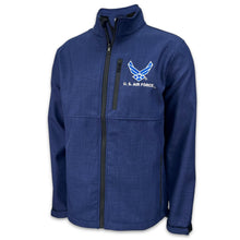 Load image into Gallery viewer, Air Force Wings Adult Softshell Jacket (Navy)