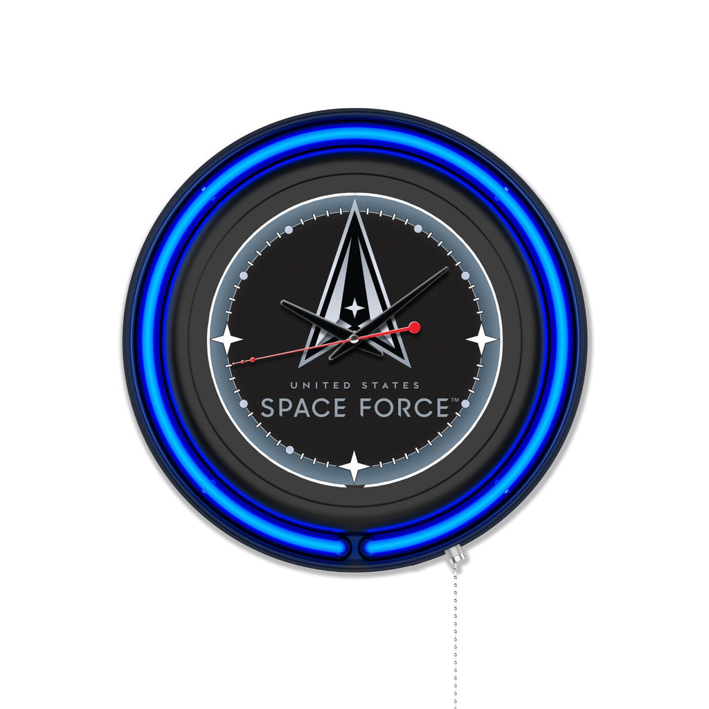 United States Space Force Double Neon Wall Clock*