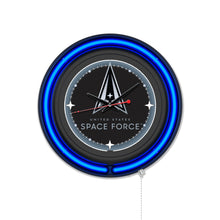 Load image into Gallery viewer, United States Space Force Double Neon Wall Clock*