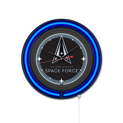 United States Space Force Double Neon Wall Clock*