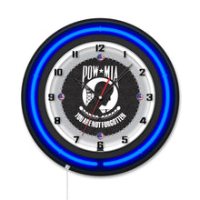 Load image into Gallery viewer, POW/MIA Double Neon Wall Clock*