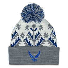 Load image into Gallery viewer, Air Force Wings Knit Pom Beanie