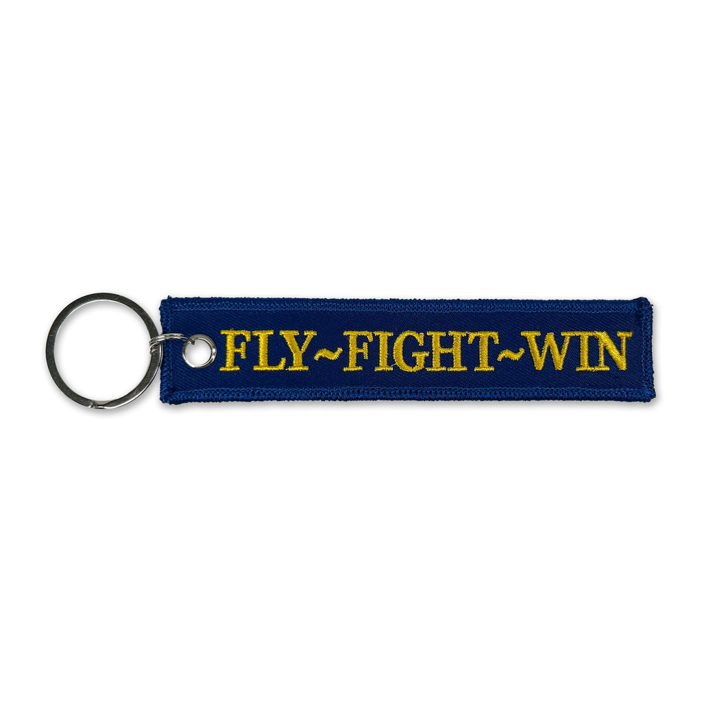 USAF Fly Fight Win Double Sided Embroidered Key Chain