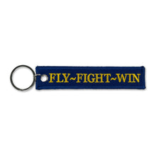 Load image into Gallery viewer, USAF Fly Fight Win Double Sided Embroidered Key Chain