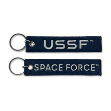 Load image into Gallery viewer, USSF Space Force Double Sided Embroidered Key Chain