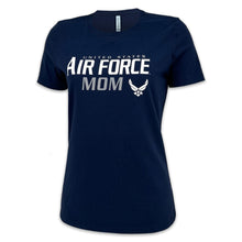 Load image into Gallery viewer, Ladies United States Air Force Mom T-Shirt (Navy)