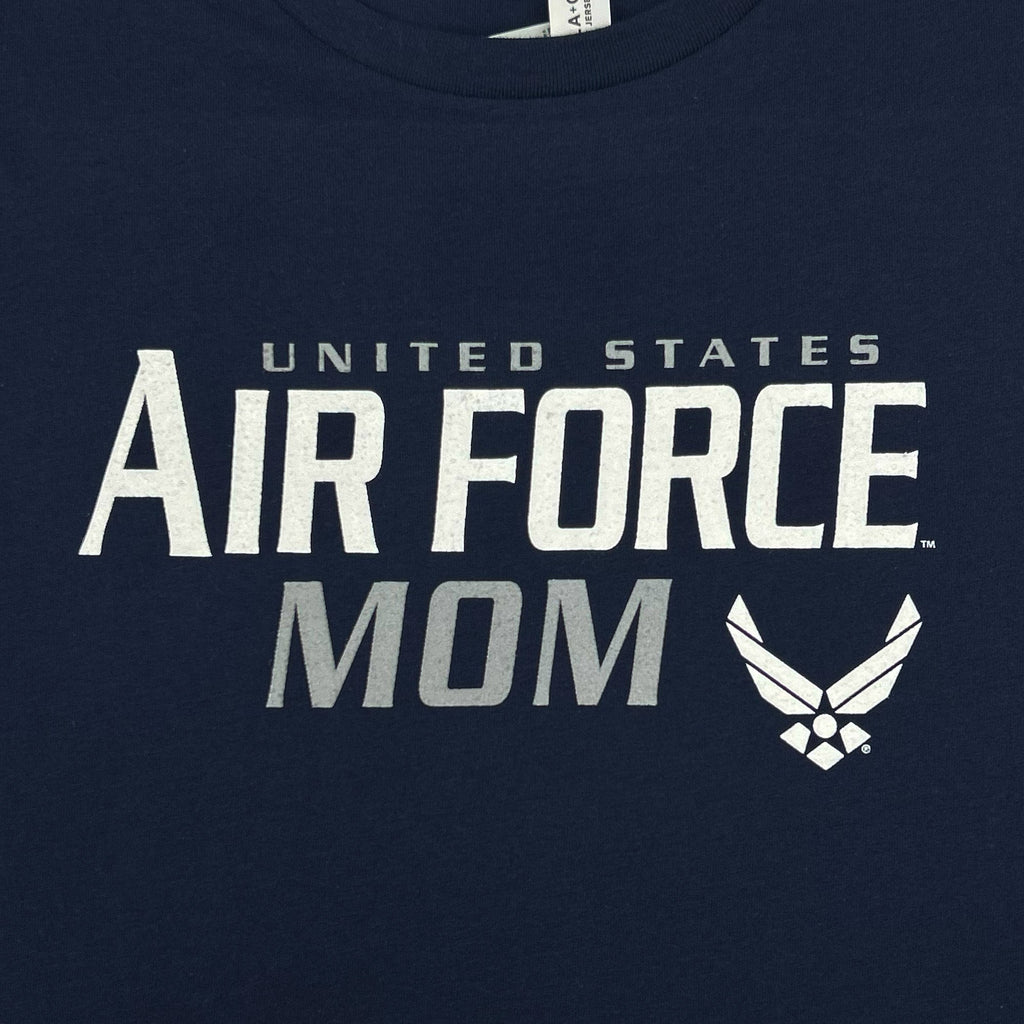 Ladies United States Air Force Mom T-Shirt (Navy)