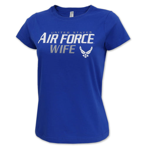 Ladies United States Air Force Wife T-Shirt (Royal)