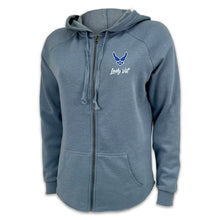 Load image into Gallery viewer, Air Force Lady Vet Ladies Full Zip Hood (4 colors available)