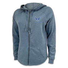 Load image into Gallery viewer, Air Force Wings Ladies Full Zip Hood (4 colors available)