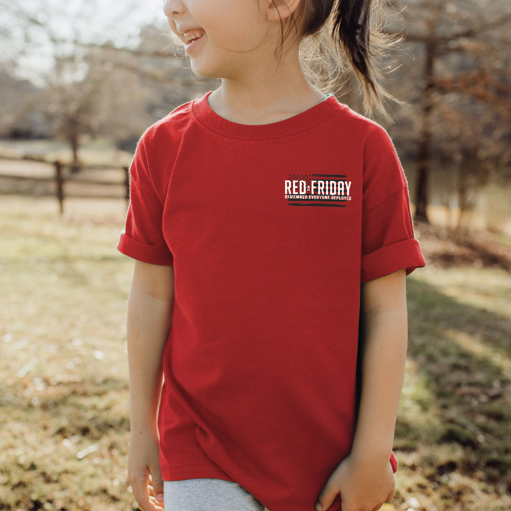 RED Friday Left Chest Youth T-Shirt (Red)