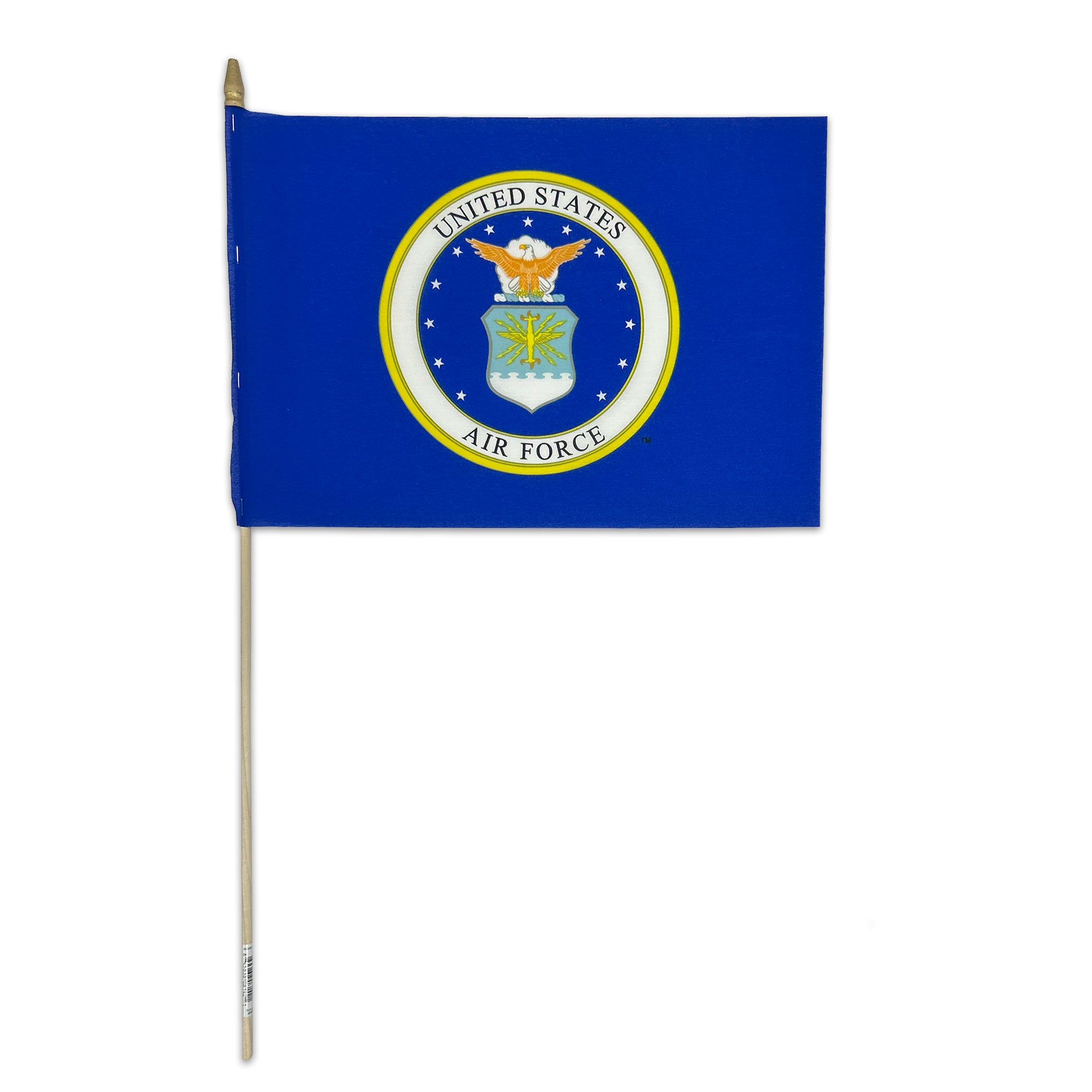 Air Force 12"x18" Stick Flag (Royal)