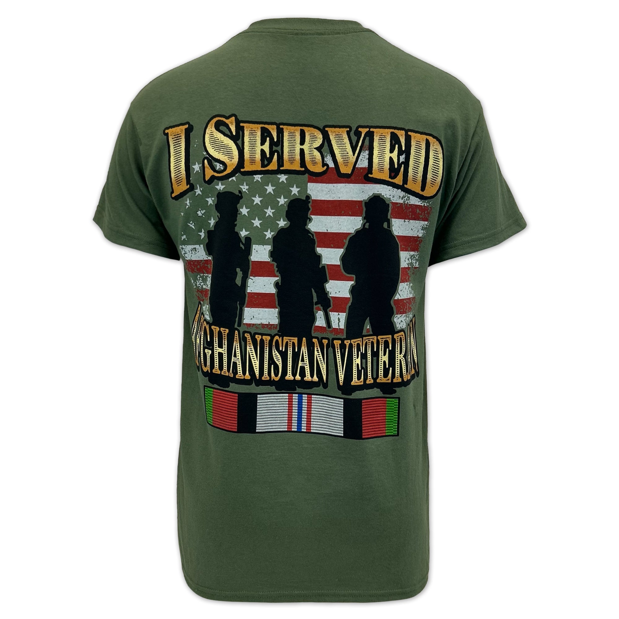 I Served Afghanistan Veteran T-Shirt (OD Green)