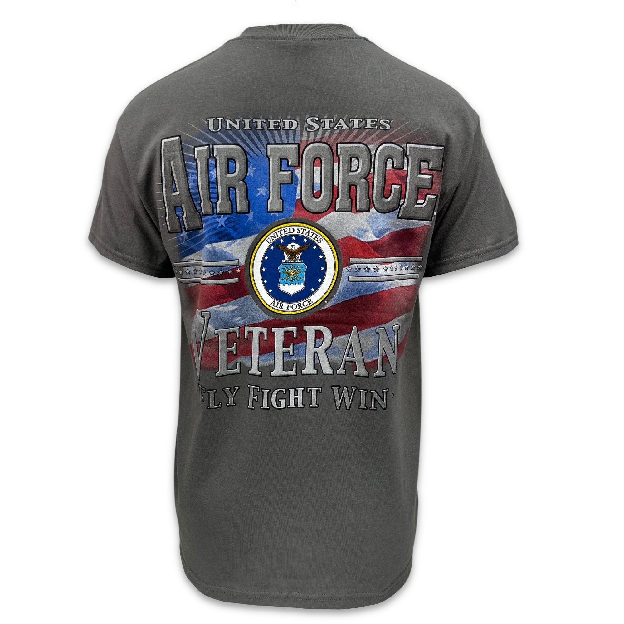 Air Force Veteran Star Band T-Shirt (Charcoal)