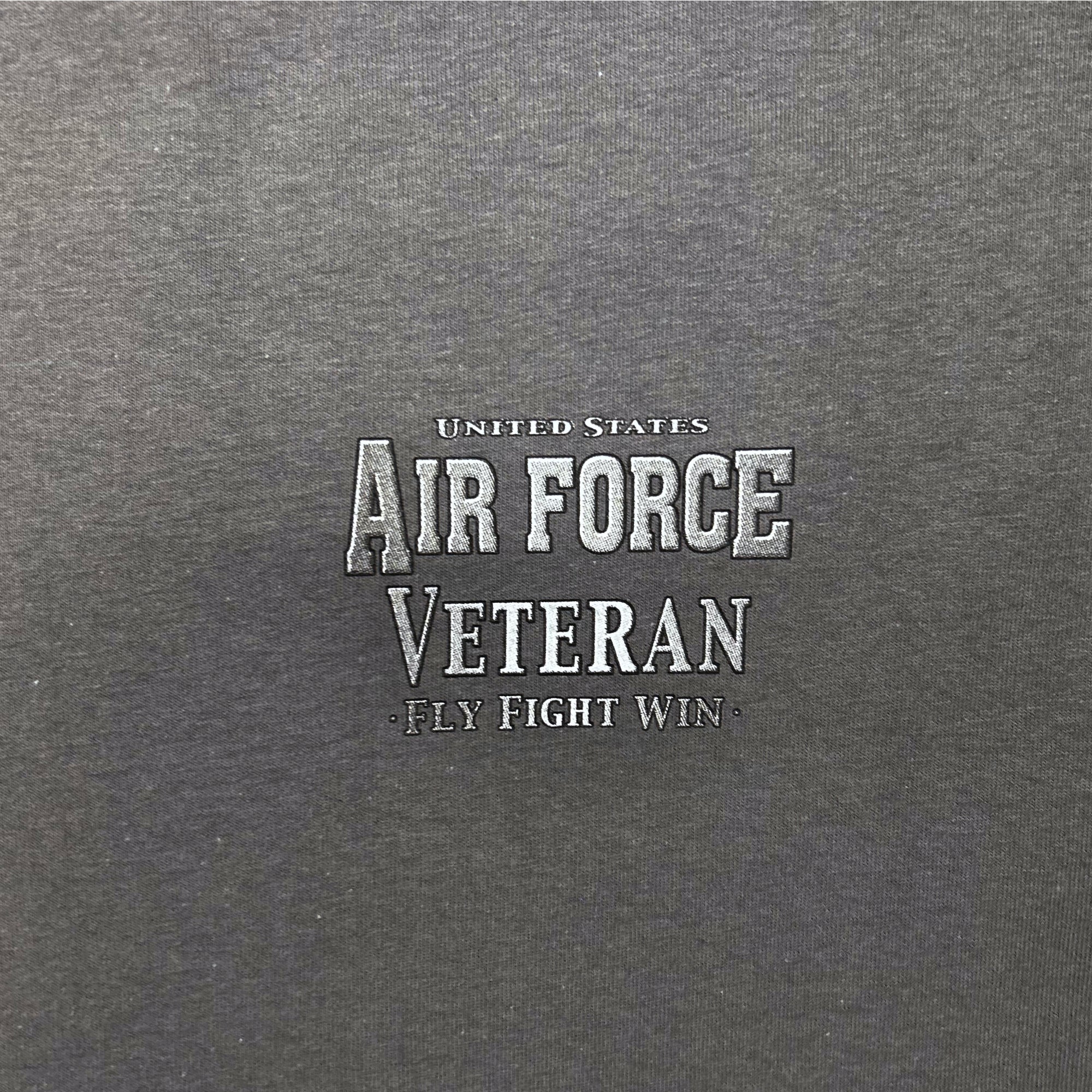 Air Force Veteran Star Band T-Shirt (Charcoal)