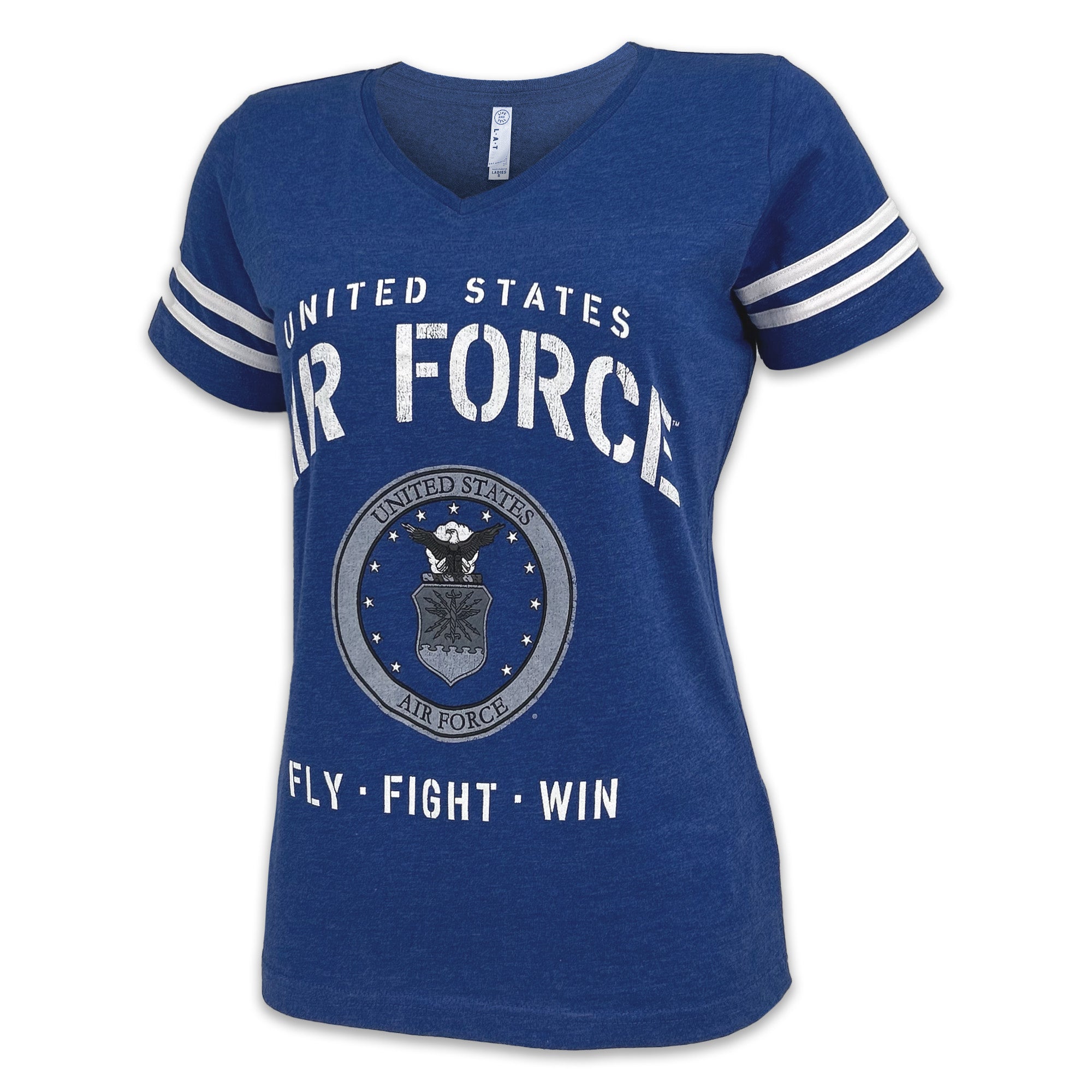 United States Air Force Ladies Stencil T-Shirt (Royal)