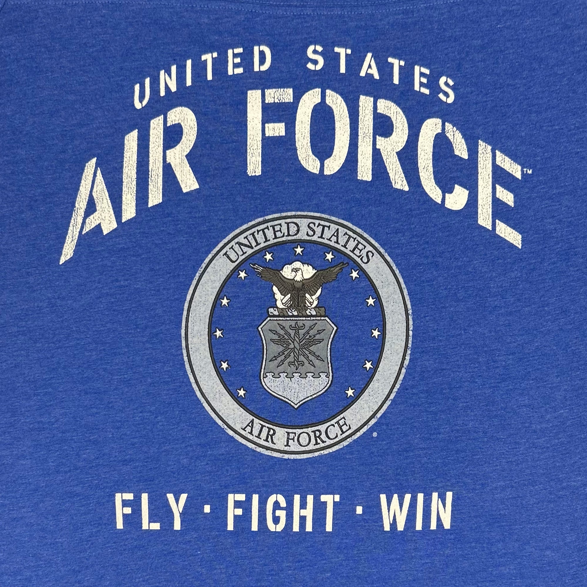 United States Air Force Ladies Stencil T-Shirt (Royal)