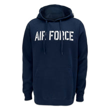 Load image into Gallery viewer, Air Force Wings Tackle Twill Embroidered Fleece Hood (Navy)