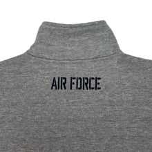 Load image into Gallery viewer, Air Force Wings Tackle Twill Embroidered Fleece Quarter Zip (Grey)