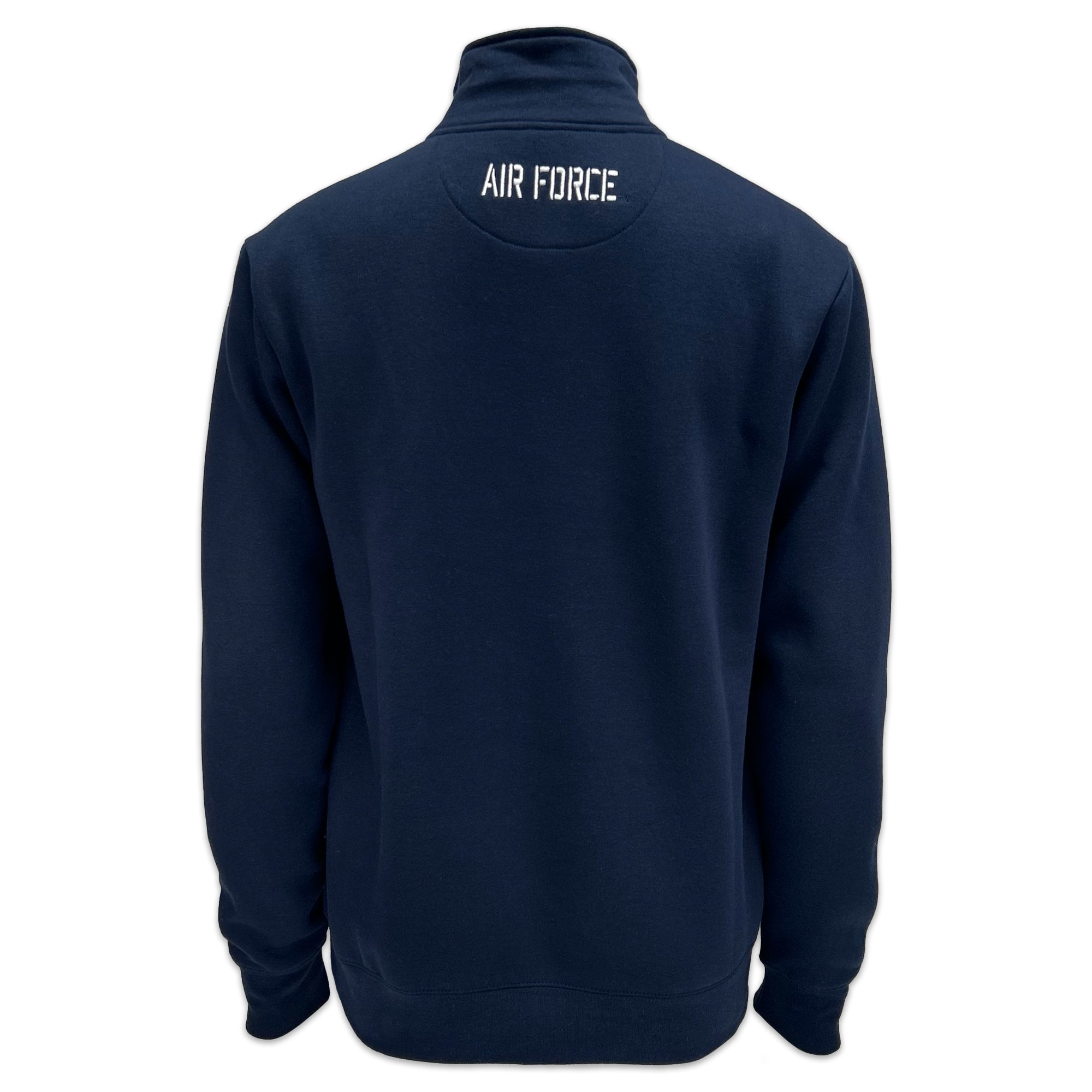 Air Force Wings Tackle Twill Embroidered Fleece Quarter Zip (Navy)