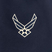 Load image into Gallery viewer, Air Force Wings Tackle Twill Embroidered Raglan Fleece Crewneck (Navy)