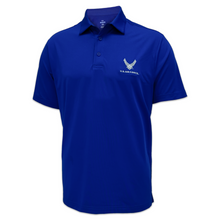 Load image into Gallery viewer, Air Force Wings Under Armour Performance Polo (Royal)