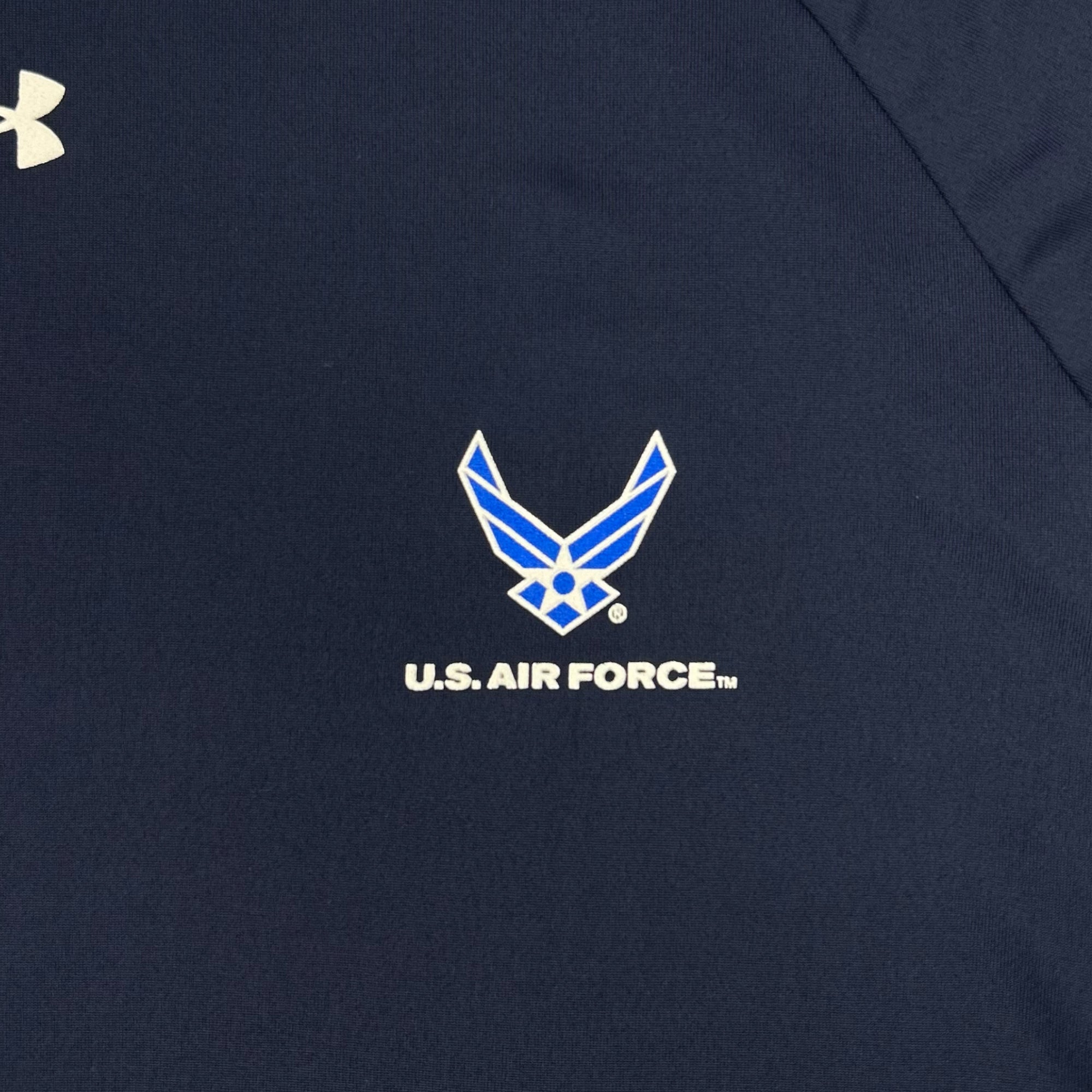 Air Force Under Armour Left Chest Wings Tech T-Shirt (Navy)