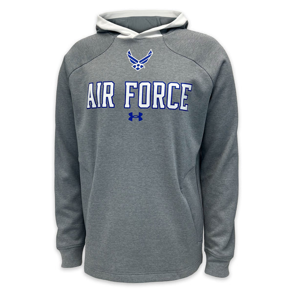 Air Force Under Armour Gameday Double Knit Fleece Hood Grey