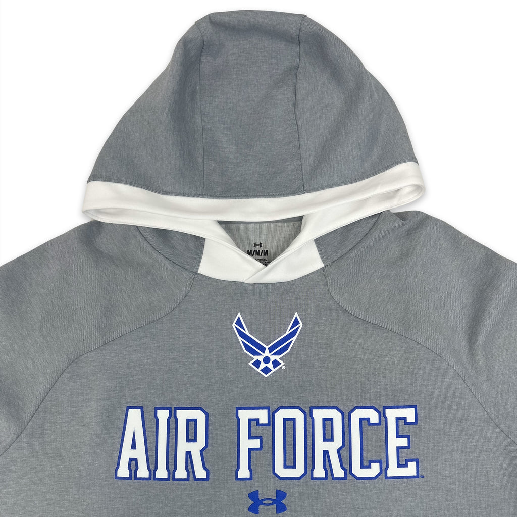 Air Force Under Armour Gameday Double Knit Fleece Hood (Grey)