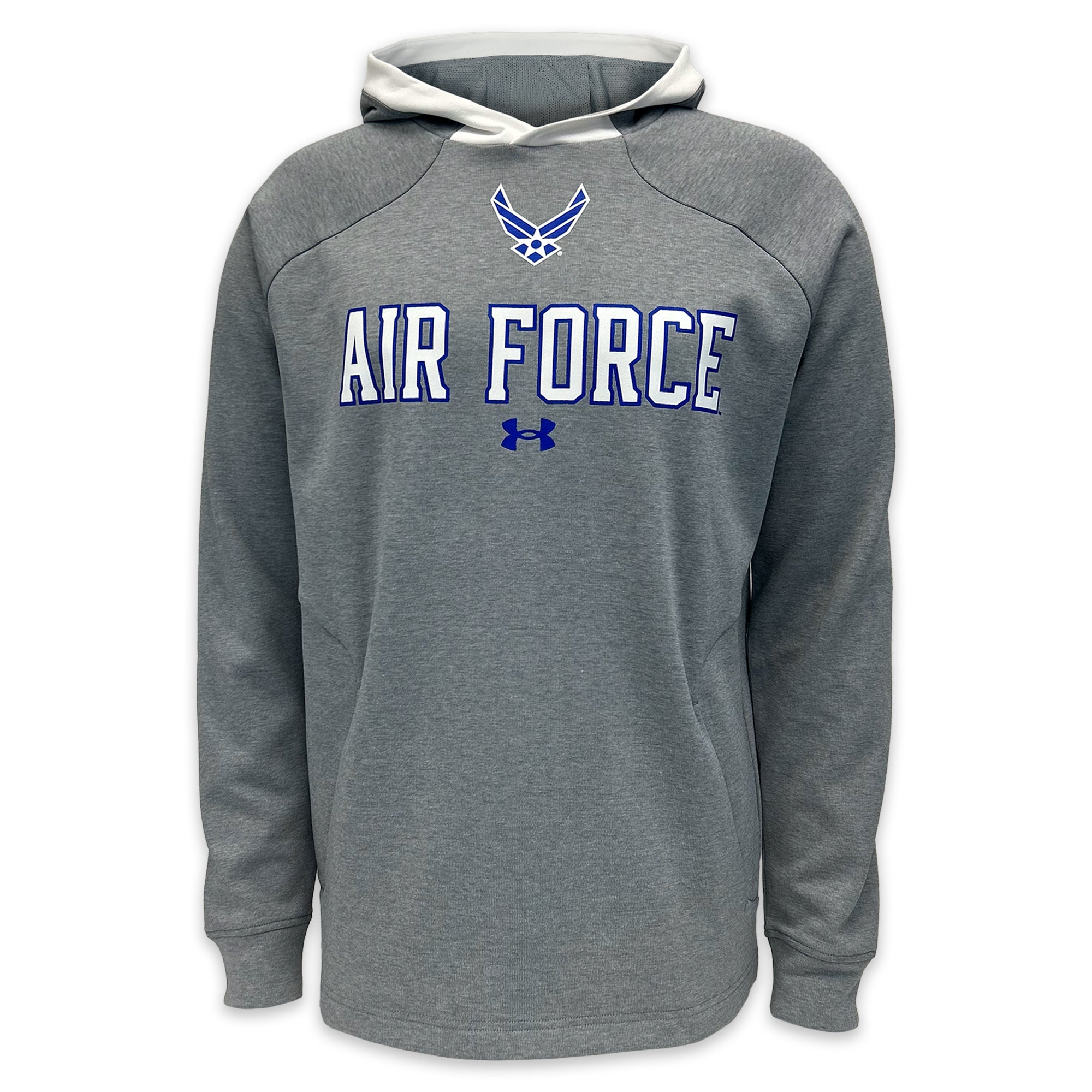 Air Force Under Armour Gameday Double Knit Fleece Hood (Grey)