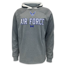 Load image into Gallery viewer, Air Force Under Armour Gameday Double Knit Fleece Hood (Grey)