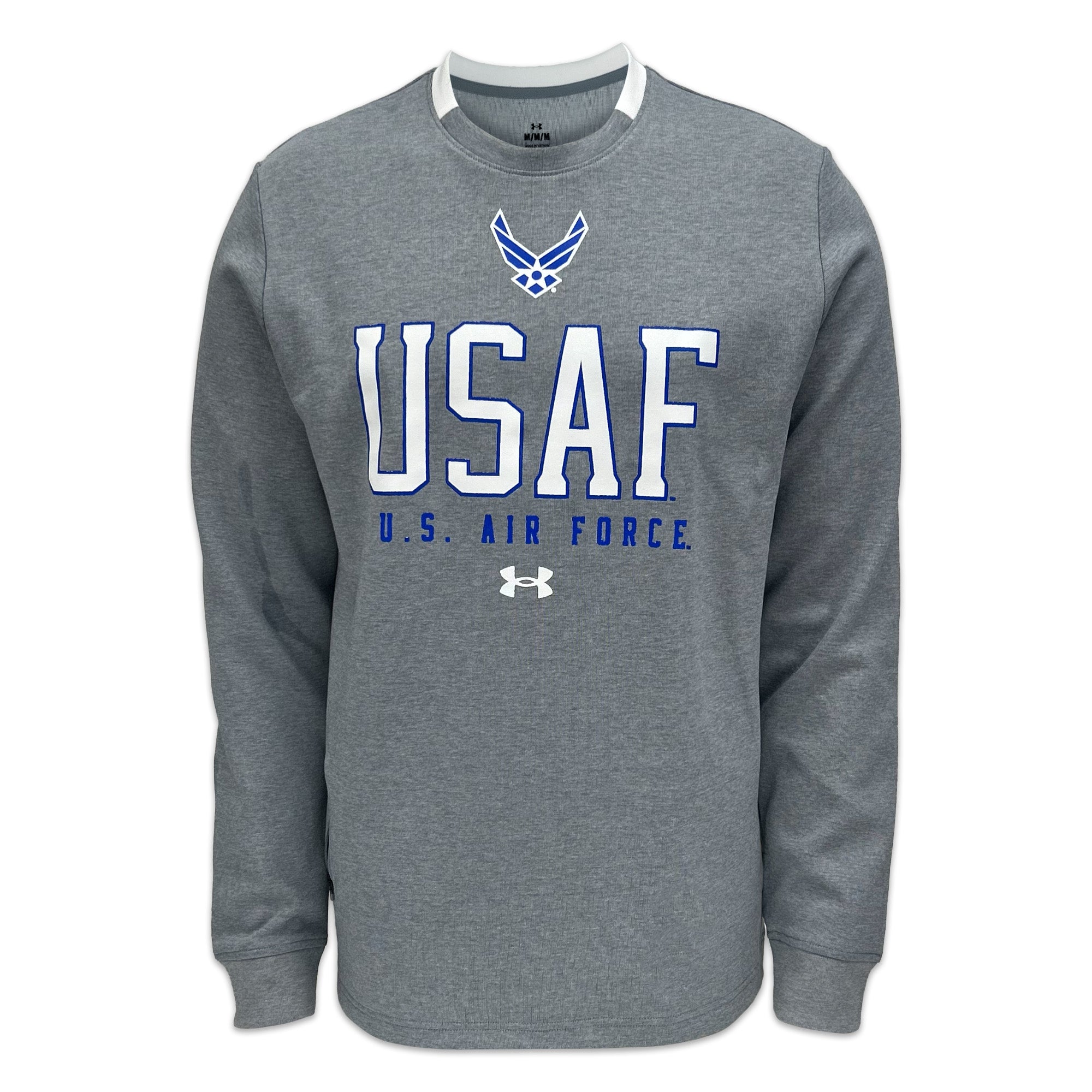 Air Force Under Armour Gameday Double Knit Fleece Crewneck (Grey)