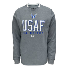 Load image into Gallery viewer, Air Force Under Armour Gameday Double Knit Fleece Crewneck (Grey)