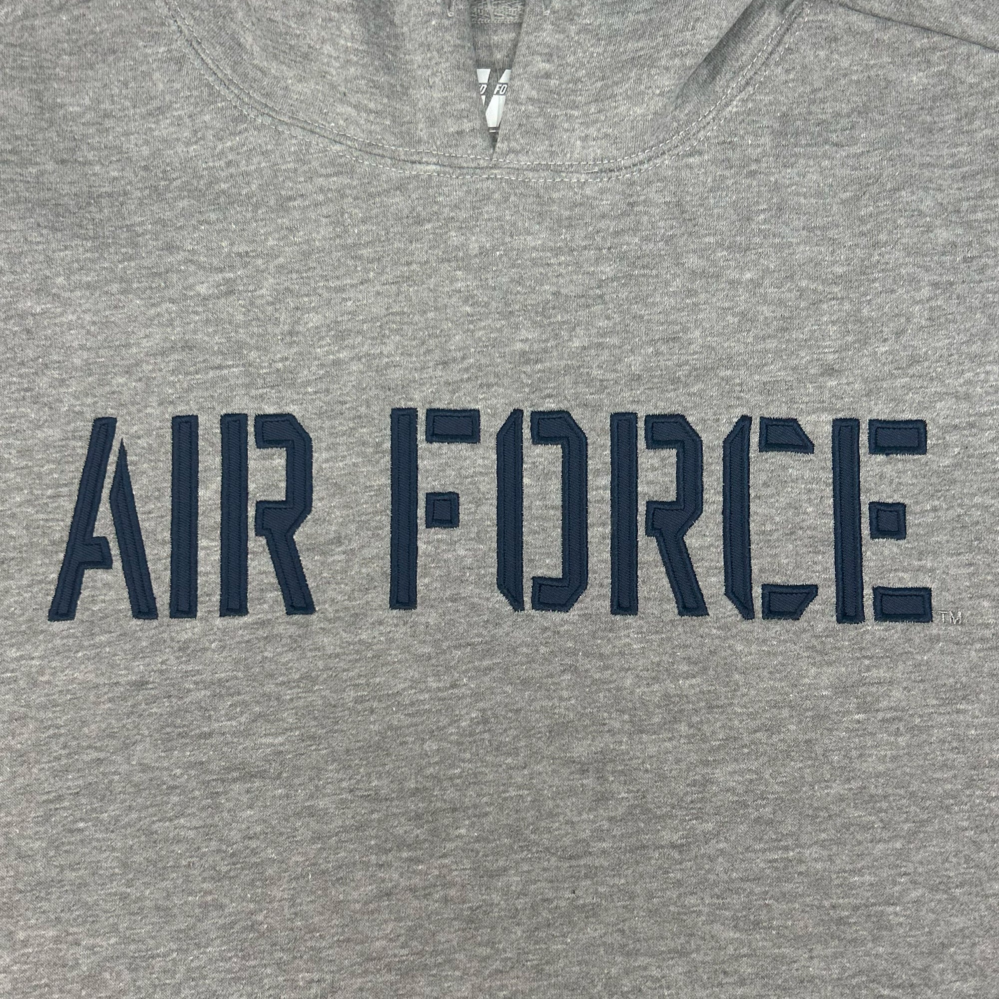 Air Force Wings Tackle Twill Embroidered Fleece Hood (Grey)