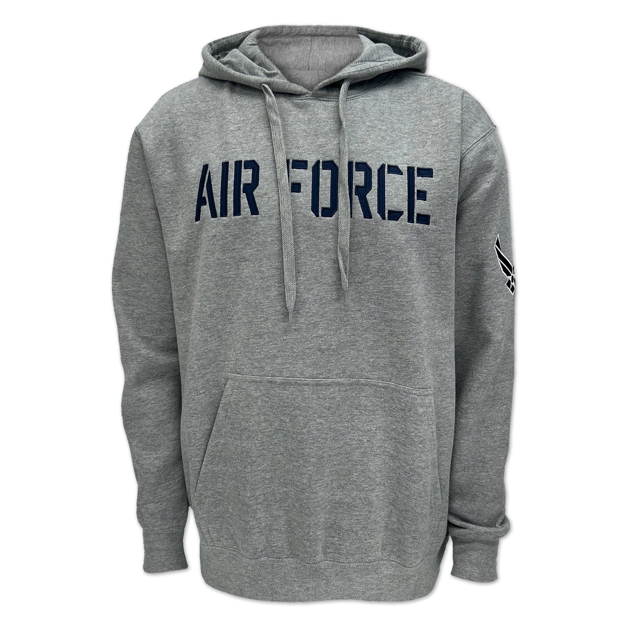 Air Force Wings Tackle Twill Embroidered Fleece Hood (Grey)