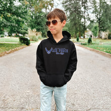 Load image into Gallery viewer, Air Force Aim High Chest Print Youth Hood