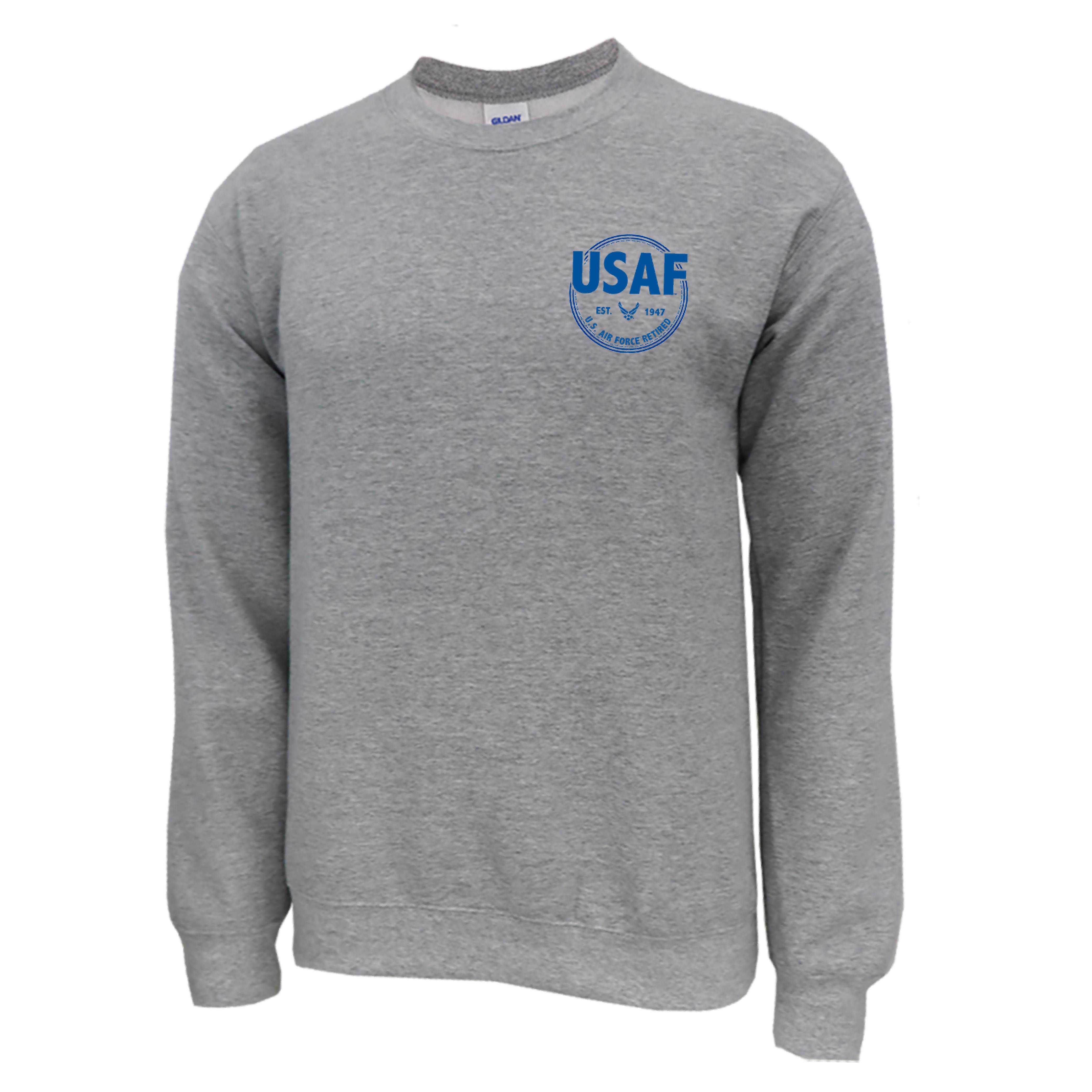 Air Force Retired Left Chest Crewneck