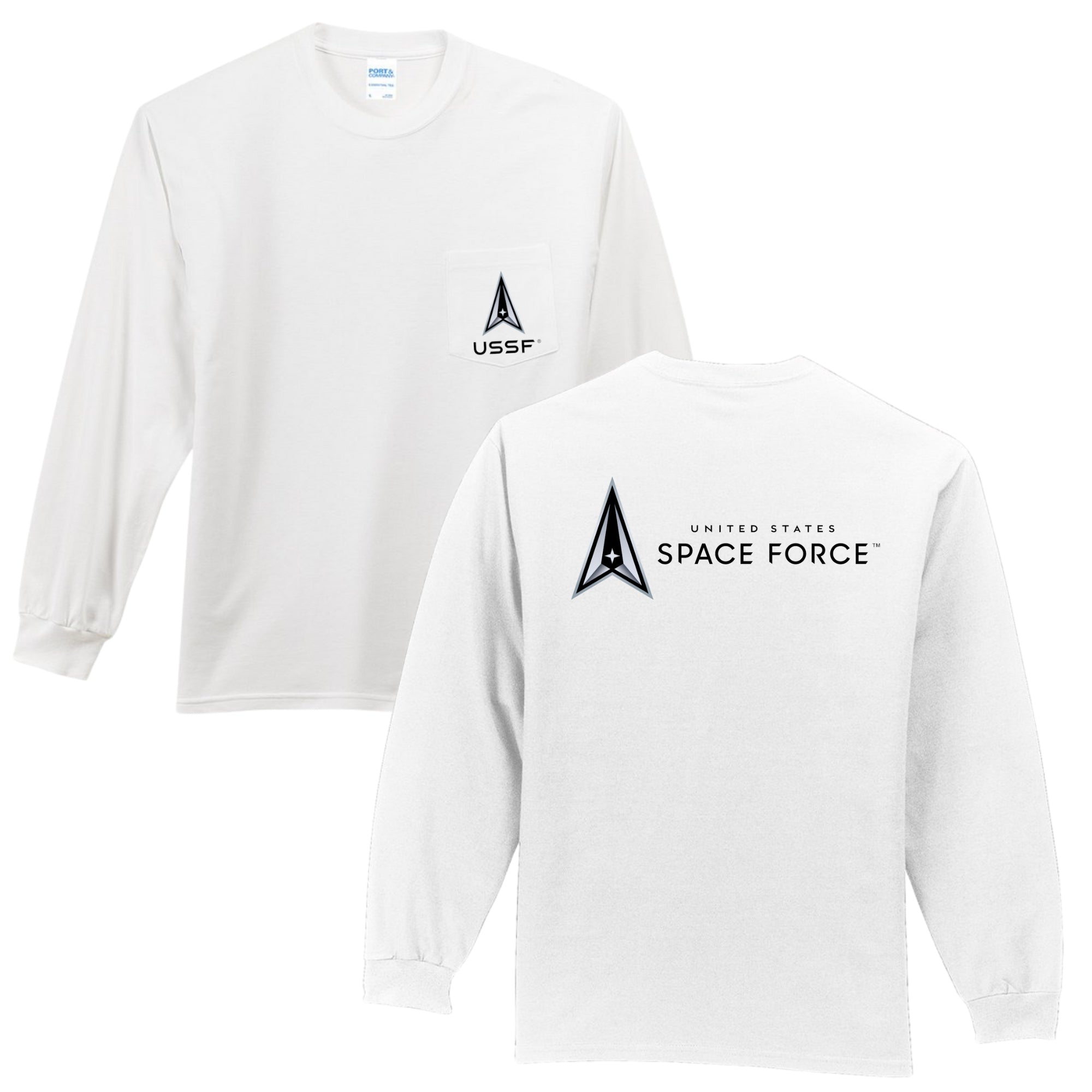 Space Force Mens Duo Pocket Long Sleeve T-Shirt