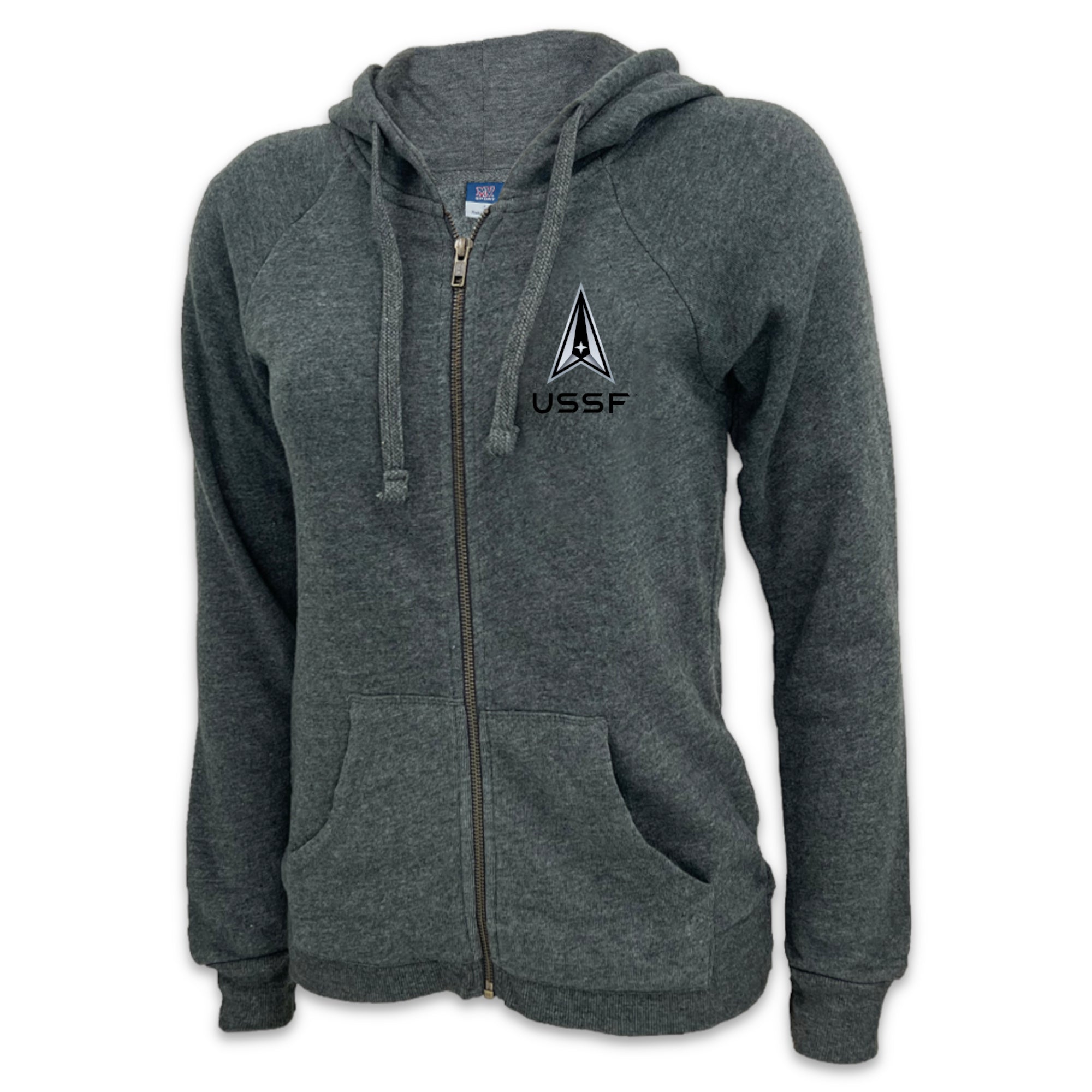 Space Force Delta Ladies Angel Fleece Full Zip Hoodie