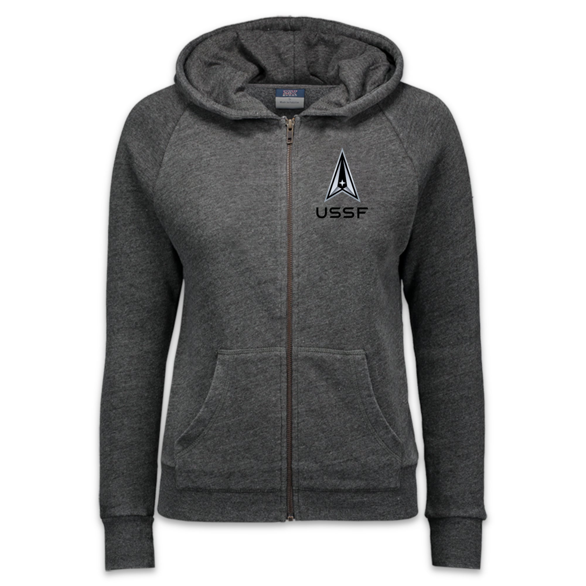 Space Force Delta Ladies Angel Fleece Full Zip Hoodie