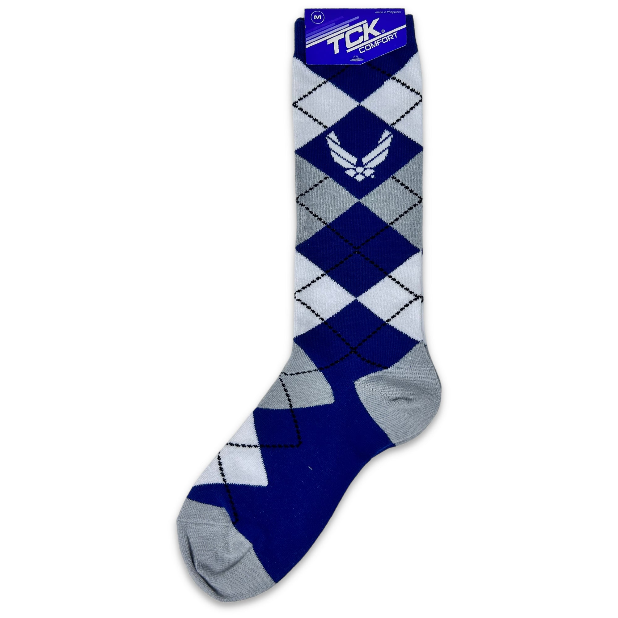 Air Force Wings Dress Argyle Socks