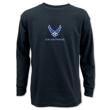 Load image into Gallery viewer, Air Force Youth Wings Logo Long Sleeve T-Shirt