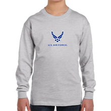 Load image into Gallery viewer, Air Force Youth Wings Logo Long Sleeve T-Shirt