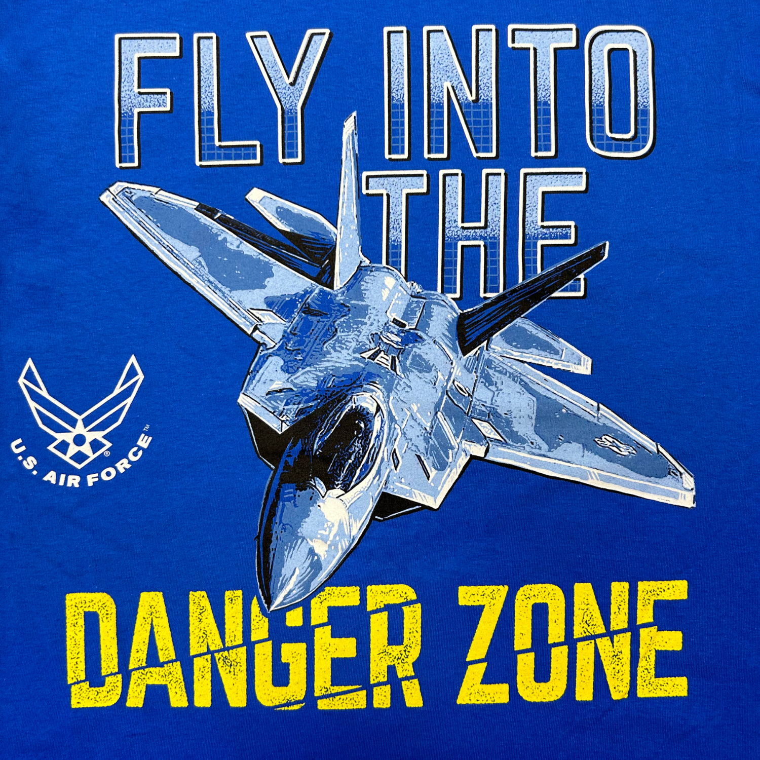 Air Force Fly Into The Danger Zone T-Shirt (Royal)