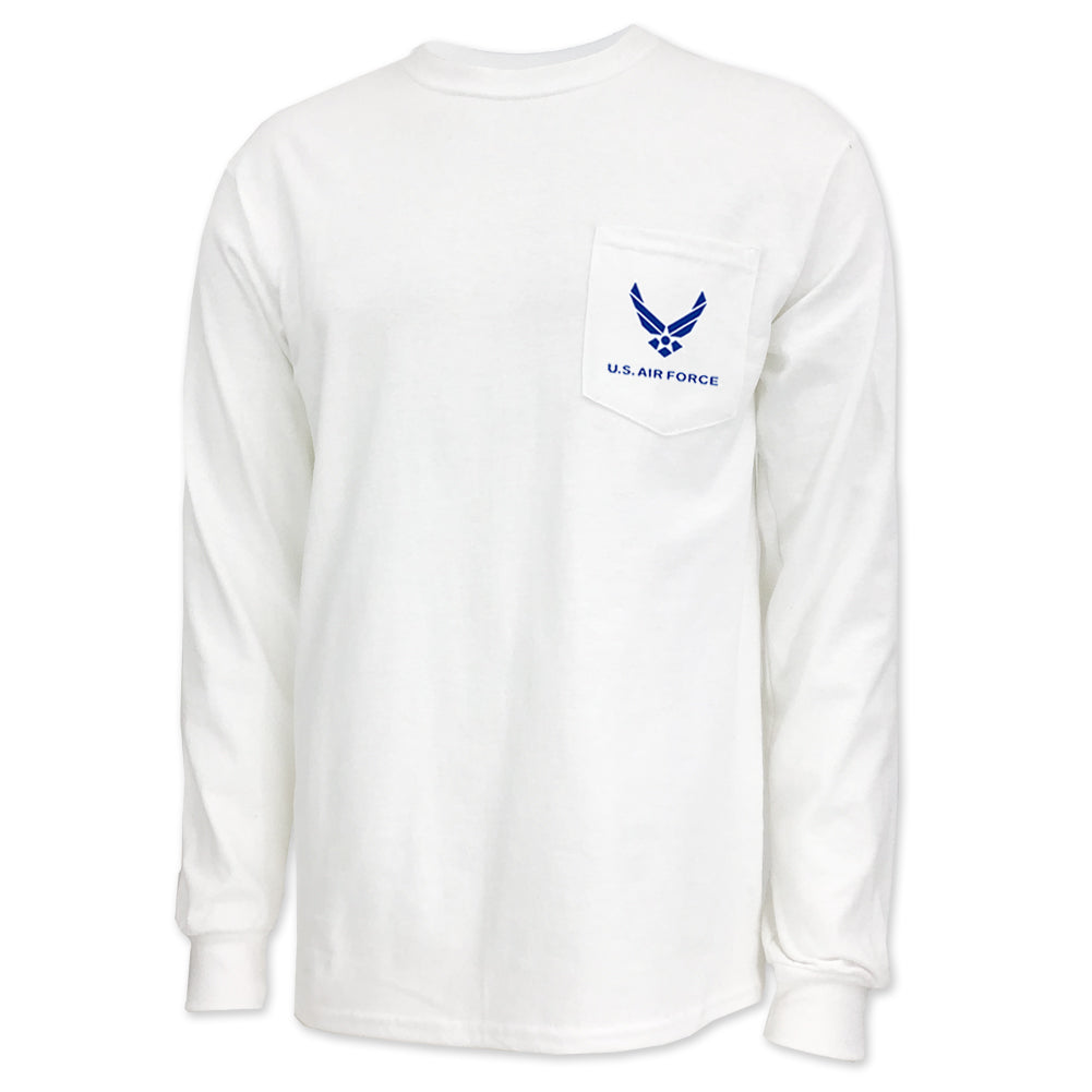 Air Force Wings Logo Long Sleeve Pocket T-Shirt