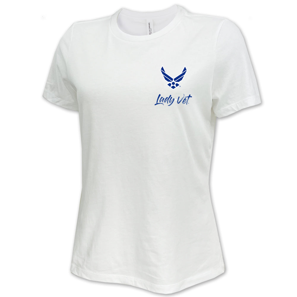 Air Force Lady Vet Left Chest Logo Ladies T-Shirt