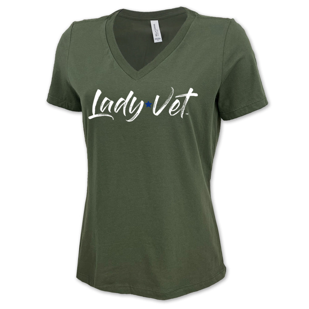 Air Force Lady Vet Full Chest Logo V-Neck T-Shirt