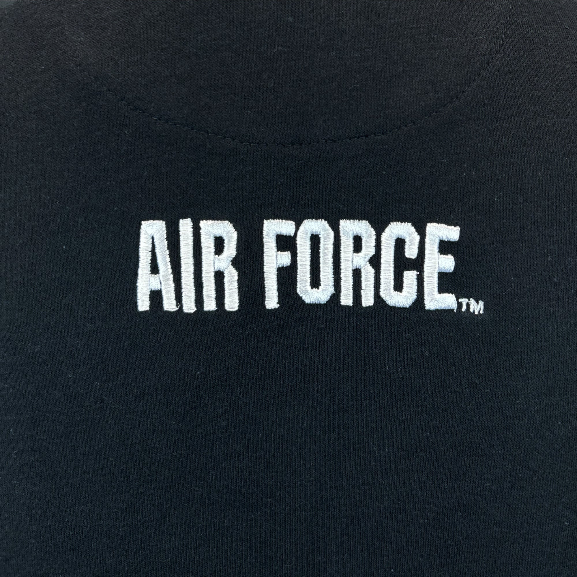 Air Force Wings Embroidered Fleece 1/4 Zip (Black)